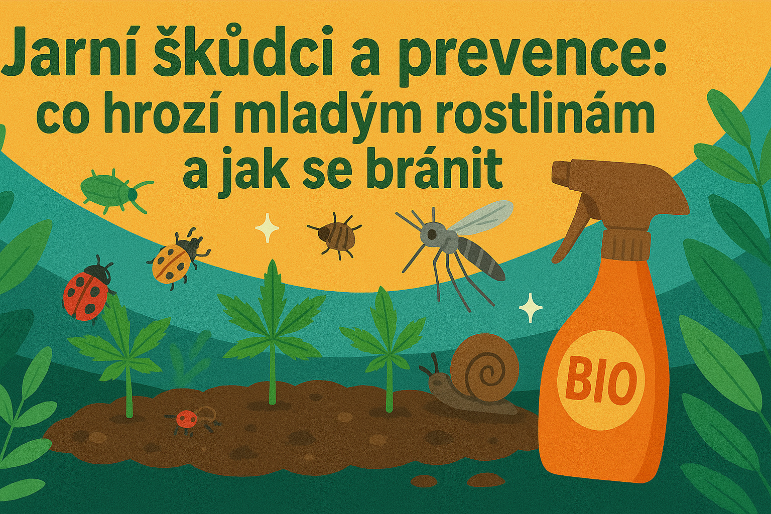 Jarní škůdci a prevence: co hrozí mladým rostlinám a jak se bránit.